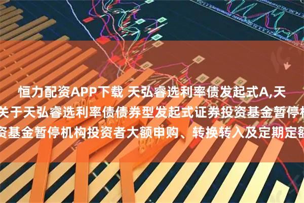 恒力配资APP下载 天弘睿选利率债发起式A,天弘睿选利率债发起式C: 关于天弘睿选利率债债券型发起式证券投资基金暂停机构投资者大额申购、转换转入及定期定额投资业务的公告