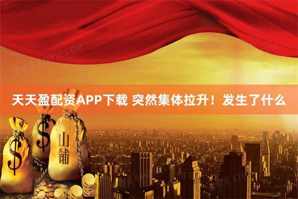 天天盈配资APP下载 突然集体拉升！发生了什么